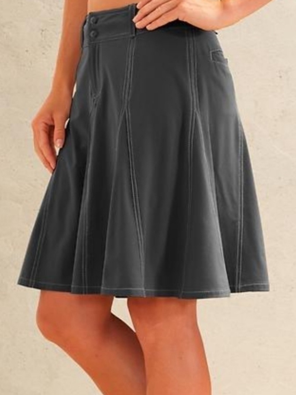 ATHLETA Skirt Whatever Skort Gray Size 12 TALL